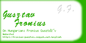 gusztav fronius business card